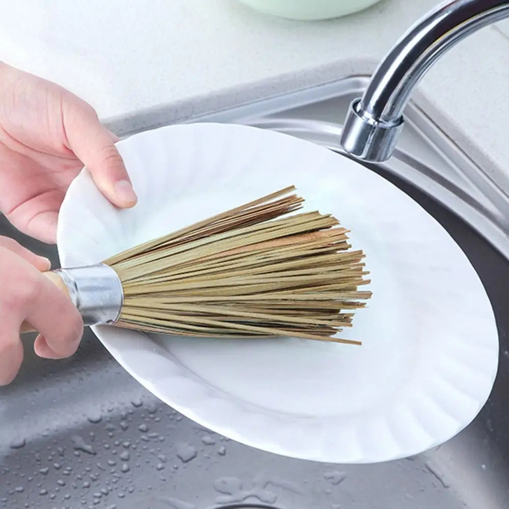 Long Handle Wooden Dish Cleaning Brush