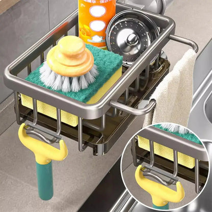 Stainless Steel Sink Drain Rack Storage with Drain Tray