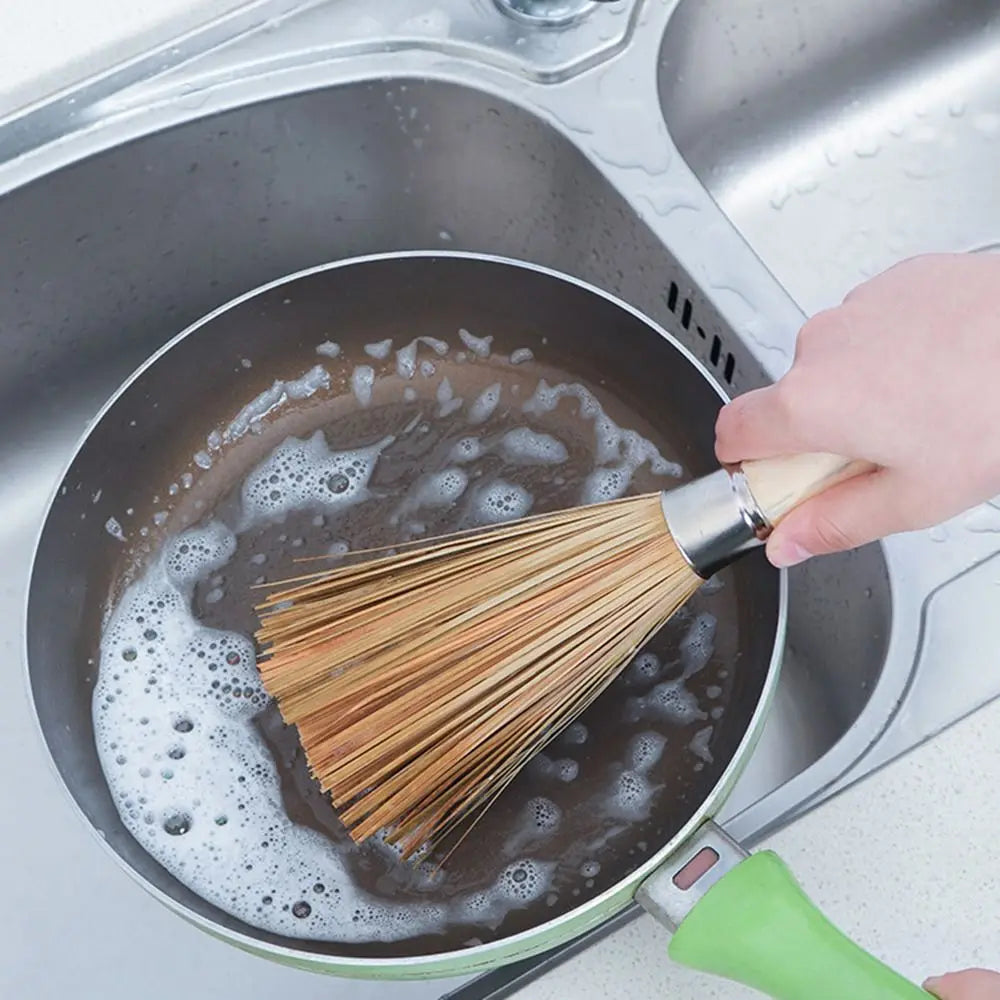 Long Handle Wooden Dish Cleaning Brush