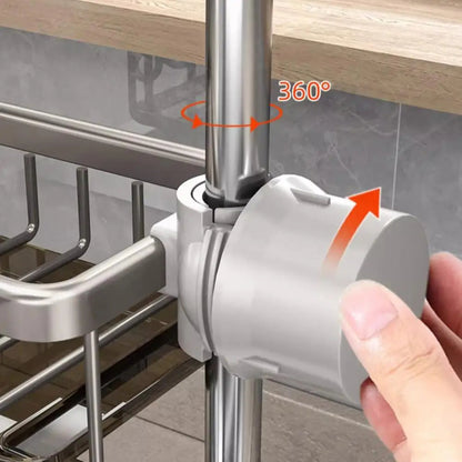 Stainless Steel Sink Drain Rack Storage with Drain Tray