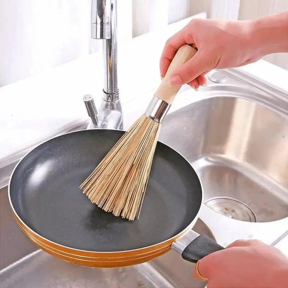 Long Handle Wooden Dish Cleaning Brush