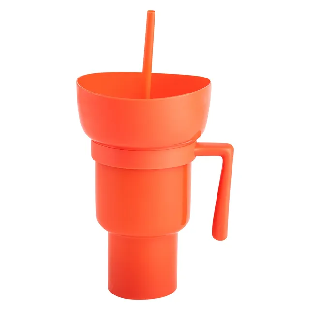 Multifunctional Snack Drinks Cup with Straw