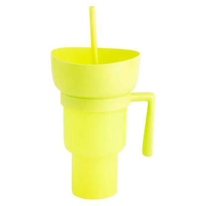 Multifunctional Snack Drinks Cup with Straw