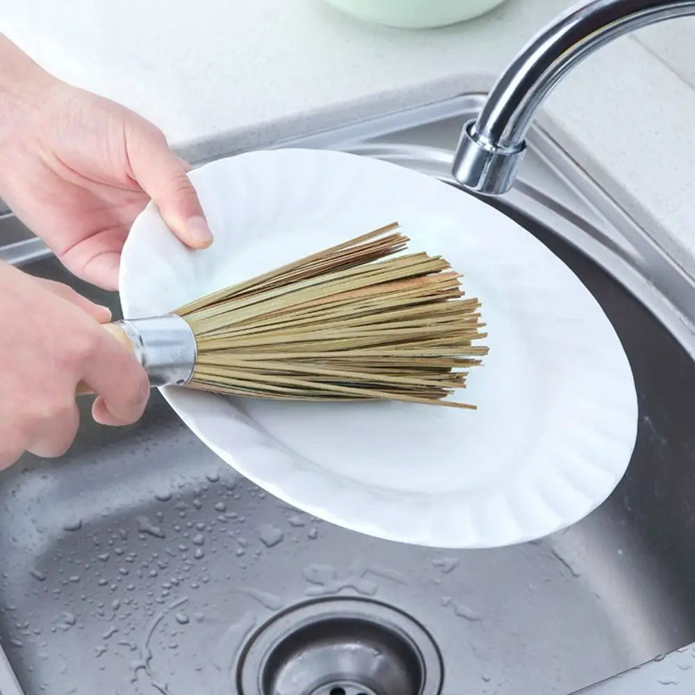 Long Handle Wooden Dish Cleaning Brush