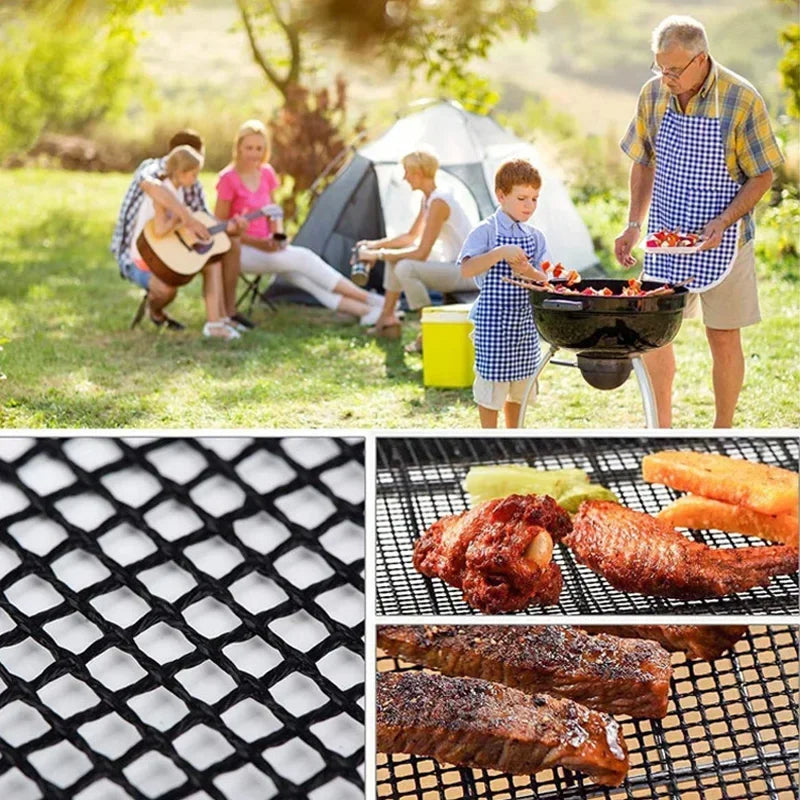 3Pcs BBQ Grill Mats Non-Stick BBQ Mat - 30x40