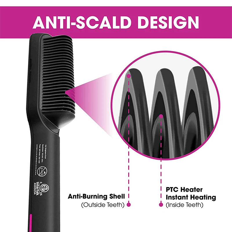 StylePro Hair Straightener & Styling Comb - For All Hair Types