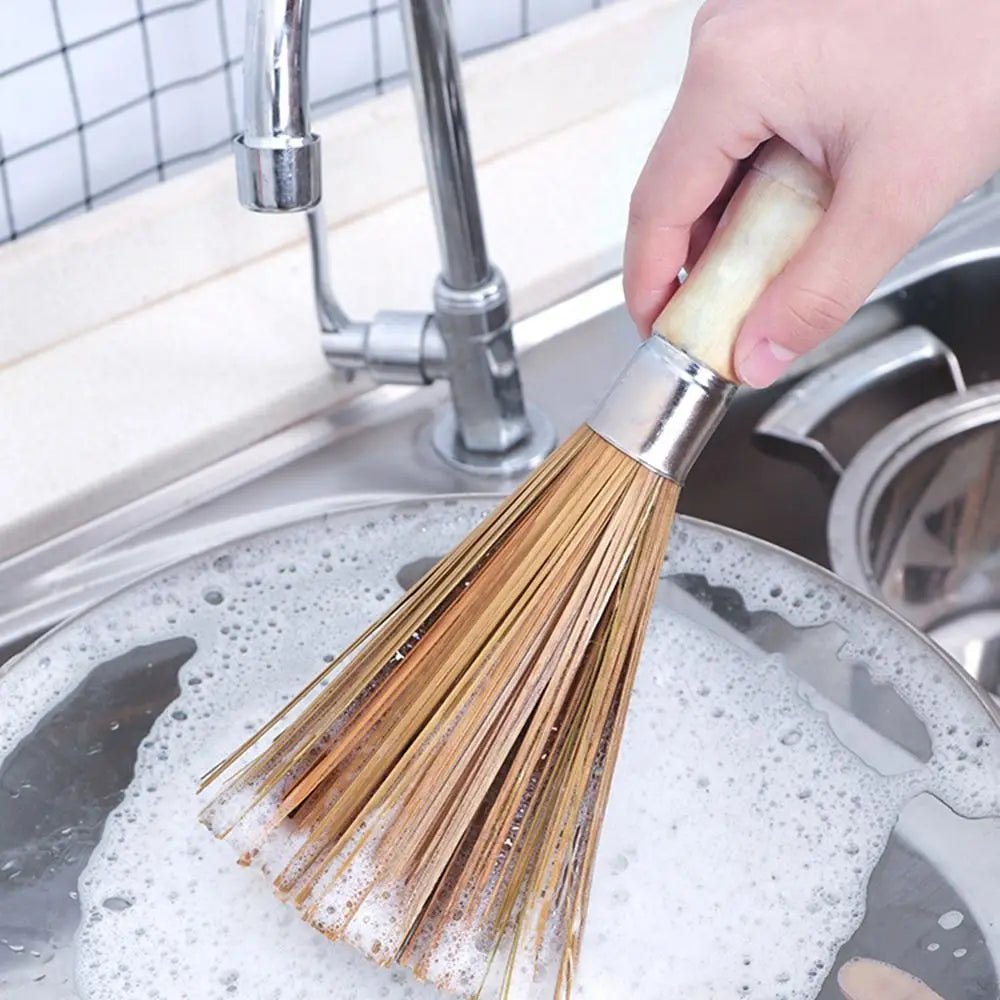 Long Handle Wooden Dish Cleaning Brush