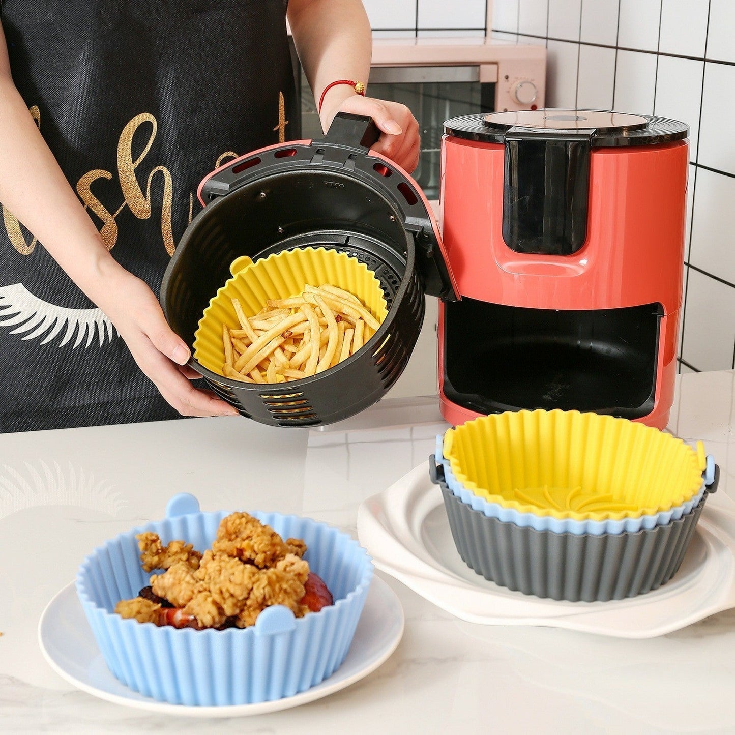 Reusable Air Fryer Silicone Liner - 2 Pcs (1 Pack)