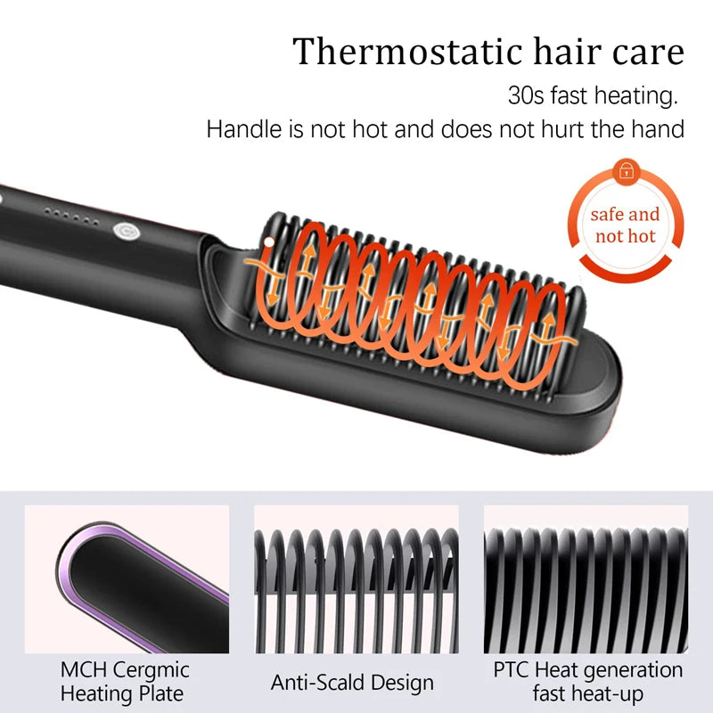 StylePro Hair Straightener & Styling Comb - For All Hair Types