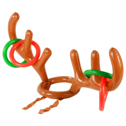 Inflatable Funny Reindeer Santa Hat for Ring Toss Game